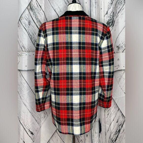 Vintage 90’s Fundamental Things Tartan Plaid Blazer 12P - Picture 4 of 7